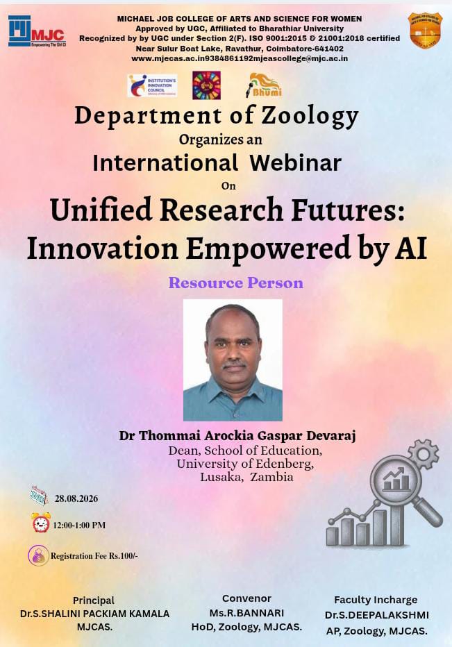 International Webinar* on:
âœ¨ *â€œUnified Research Futures: Innovation Empowered by AIâ€* âœ¨