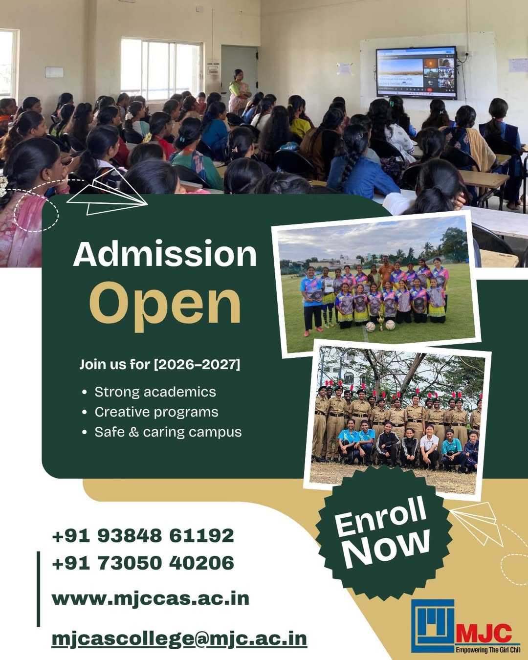 Admissions Open Now